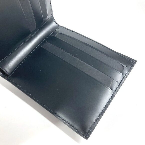 GIVENCHY logo wallet Compact wallet Folded wallet Leather Black/White - Picture 9 of 13